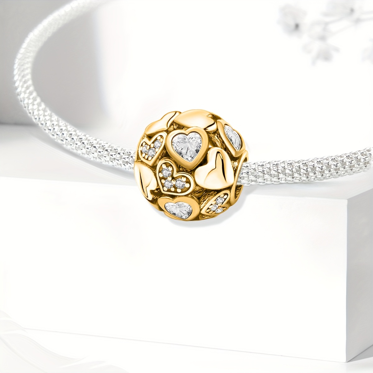 Heart Circle Beads DIY Bead for Bracelets & Bangles